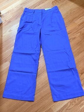 NWT LOFT Cobalt Blue Linen Blend Peyton Trouser